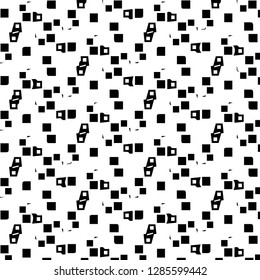 Simple black and white vector illustration. Abstract geometric background pattern