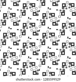 Simple black and white vector illustration. Abstract geometric background pattern