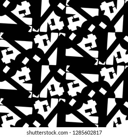 Simple black and white vector illustration. Abstract geometric background pattern