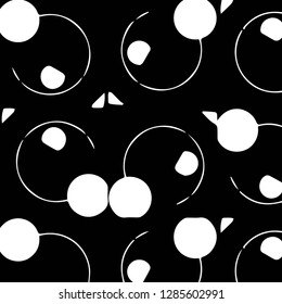 Simple black and white vector illustration. Abstract geometric background pattern