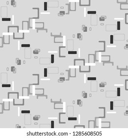 Simple black and white vector illustration. Abstract geometric background pattern
