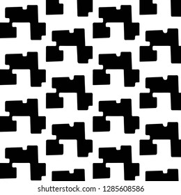 Simple black and white vector illustration. Abstract geometric background pattern