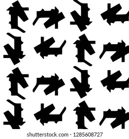 Simple black and white vector illustration. Abstract geometric background pattern