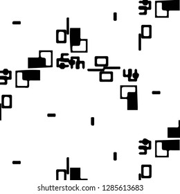 Simple black and white vector illustration. Abstract geometric background pattern