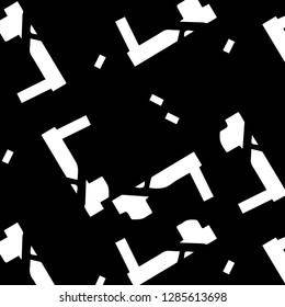 Simple black and white vector illustration. Abstract geometric background pattern