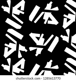 Simple black and white vector illustration. Abstract geometric background pattern
