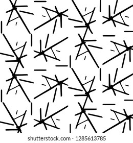 Simple black and white vector illustration. Abstract geometric background pattern
