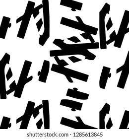 Simple black and white vector illustration. Abstract geometric background pattern