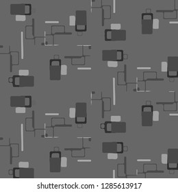 Simple black and white vector illustration. Abstract geometric background pattern