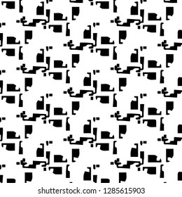 Simple black and white vector illustration. Abstract geometric background pattern