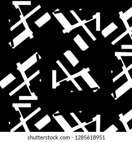 Simple black and white vector illustration. Abstract geometric background pattern
