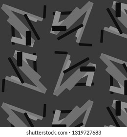 Simple black and white vector illustration. Abstract geometric background pattern