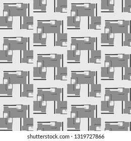 Simple black and white vector illustration. Abstract geometric background pattern