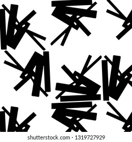 Simple black and white vector illustration. Abstract geometric background pattern