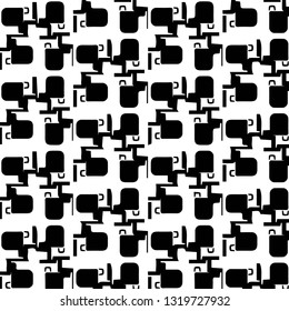 Simple black and white vector illustration. Abstract geometric background pattern