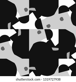 Simple black and white vector illustration. Abstract geometric background pattern
