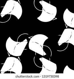 Simple black and white vector illustration. Abstract geometric background pattern