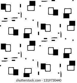 Simple black and white vector illustration. Abstract geometric background pattern