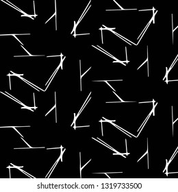 Simple black and white vector illustration. Abstract geometric background pattern