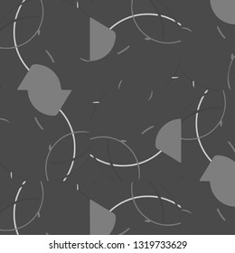 Simple black and white vector illustration. Abstract geometric background pattern