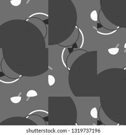 Simple black and white vector illustration. Abstract geometric background pattern