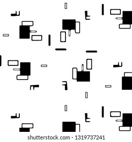 Simple black and white vector illustration. Abstract geometric background pattern