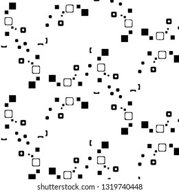 Simple black and white vector illustration. Abstract geometric background pattern