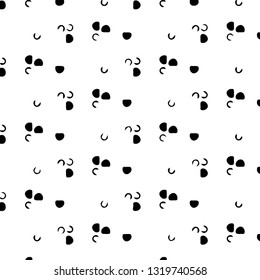 Simple black and white vector illustration. Abstract geometric background pattern