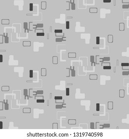 Simple black and white vector illustration. Abstract geometric background pattern