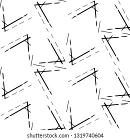 Simple black and white vector illustration. Abstract geometric background pattern