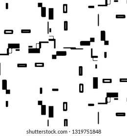Simple black and white vector illustration. Abstract geometric background pattern
