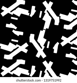 Simple black and white vector illustration. Abstract geometric background pattern