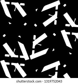 Simple black and white vector illustration. Abstract geometric background pattern