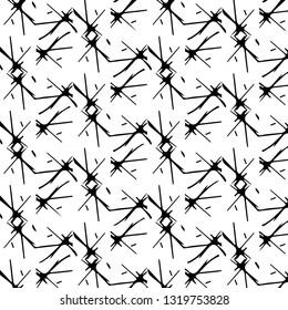 Simple black and white vector illustration. Abstract geometric background pattern