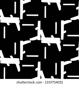 Simple black and white vector illustration. Abstract geometric background pattern