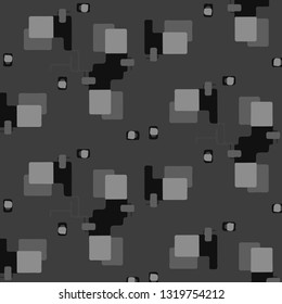 Simple black and white vector illustration. Abstract geometric background pattern