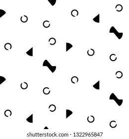 Simple black and white vector illustration. Abstract geometric background pattern