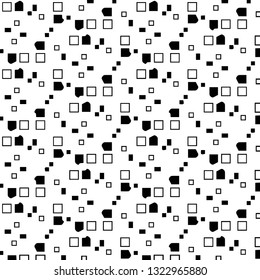 Simple black and white vector illustration. Abstract geometric background pattern