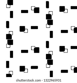 Simple black and white vector illustration. Abstract geometric background pattern