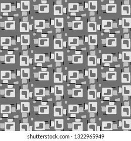 Simple black and white vector illustration. Abstract geometric background pattern