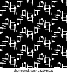 Simple black and white vector illustration. Abstract geometric background pattern