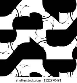 Simple black and white vector illustration. Abstract geometric background pattern