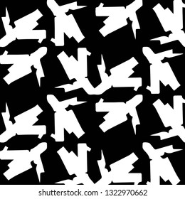 Simple black and white vector illustration. Abstract geometric background pattern