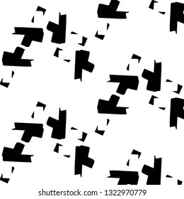 Simple black and white vector illustration. Abstract geometric background pattern