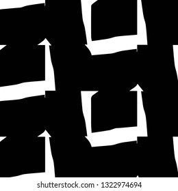 Simple black and white vector illustration. Abstract geometric background pattern