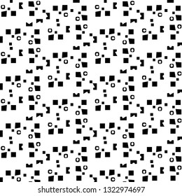 Simple black and white vector illustration. Abstract geometric background pattern