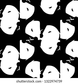 Simple black and white vector illustration. Abstract geometric background pattern