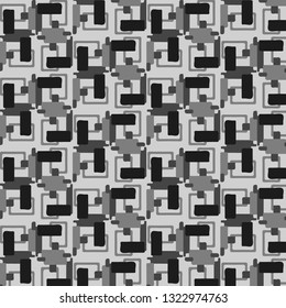 Simple black and white vector illustration. Abstract geometric background pattern
