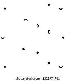Simple black and white vector illustration. Abstract geometric background pattern