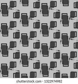 Simple black and white vector illustration. Abstract geometric background pattern